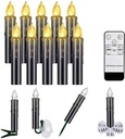 LEDkaarsen 10 st met afstandsbediening en timer Zwart de Luxe Ledcandle