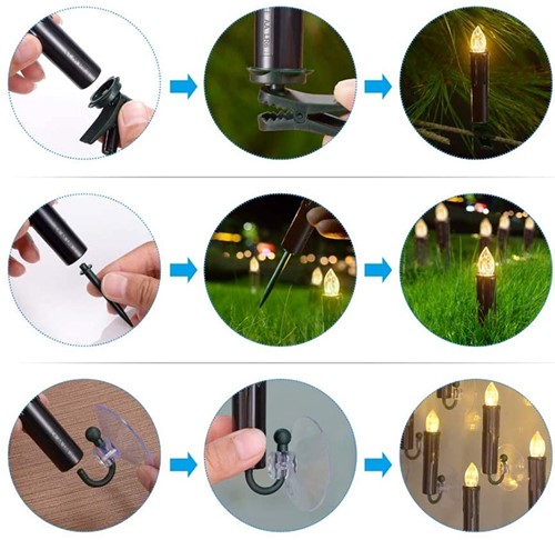 LEDkaarsen 10 st met afstandsbediening en timer Zwart de Luxe Ledcandle