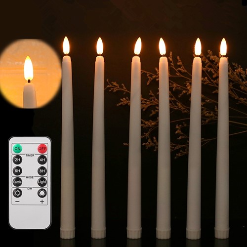 LEDkaarsen 6 st met afstandsbediening Wit Warmwit met timer Ledcandle