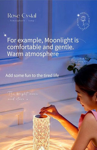 LEDlampen LED Rose diamond Tafellamp in meerdere sfeerkleuren Ledcandle