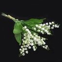 Lelietje van Dalen 32cm LILY OF THE VALLEY bundel WHITE zijde bloemenen
