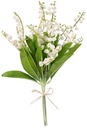 Lelietje van Dalen 32cm LILY OF THE VALLEY bundel WHITE zijde bloemenen