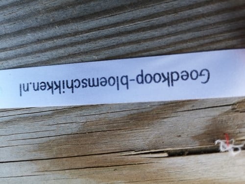 Lintje printen bedrukt met eigen opdruk 15mm 30cm - wit zwart opdruk 