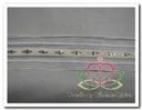 Lint organza Wit met gouddraad / m 