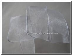 Vivant Organza met draad 25 mm/rol wit 00 / str 801 bruidswerk of boeket