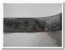 Zwart transparant rozen 5 cm / meter rouwlint