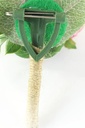 Luxe Corsage, corsage van Zijdenroos Roze groen passend bij 024593 Schitterende kwaliteit Boutonnière op pinclip met speld