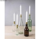 Maak van je fles een kandelaar Zilver  2,2/1,8x5cm set van 2 nog foto excl decoraties