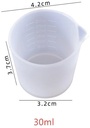 Maatbekertje met 2 maatvoeringen 30cc / st voor Epoxy Resin en andere hobby's