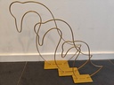 Metalen frame Gans op voet ca. 23*23cm goud standaard eenmalig artikel