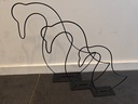 Metalen frame Gans op voet ca. 23*23cm zwart standaard eenmalig artikel