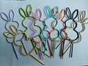 Metalen frame Haas staand oor op steker 15 cm Lime groen Limegroen Metal Rabbit