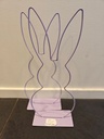 Metalen frame Haas staand oor op voet 40 cm Lavendel Metal Rabbit