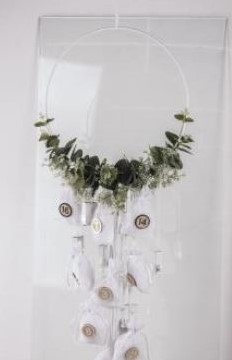 Metalen ring 35 cm wit gelakt Enkele ring