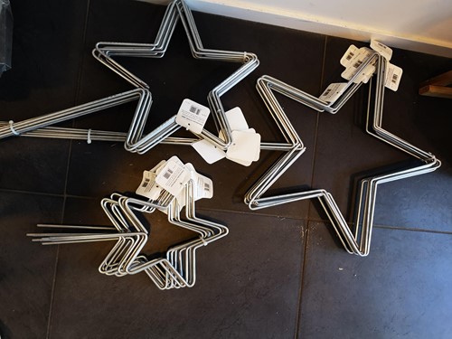 Metalen Sterframe XL 110 cm hoog dia 50 cm Frame Ster, een steker, geen voet