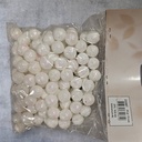 Mini deco balls, 15mm decobolletjes 20 gram Wit 