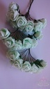 Mini foam roos 2,5 cm MintGroen ca. 144st zak voor corsage en bloemschikken