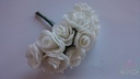 Mini foam roos 2,5 cm Wit ca. 144st zak voor corsage en bloemschikken