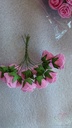 Mini foam roos 2,5 cm Zuurstokroze ca. 144st zak voor corsage en bloemschikken