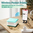 Mini Fotoprinter zwartwit Labelprinter Labelmaker WIT Phomemo M02PRO 300DPI incl software / st 