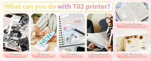 Mini Fotoprinter zwartwit Labelprinter Labelmaker WITgroen Phomemo T02 I incl software / st 