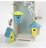 Mini vogelhuisjes, h7 cm , 6stuks 
