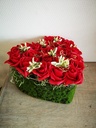 Mos hart, Mosharten Planter Hart Micro Moss Set van 2 metaal met kunstmos