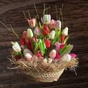 Nestmand ovaal voor nesteffect 28*21*10 cm naturel mooie ondergrond