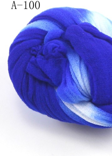 Nylon 34 Blauw-wit 2tonevoor het maken van bloemen, pakje van 5 