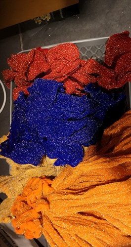 Nylon glitternylon Oranje voor het maken van bloemen 