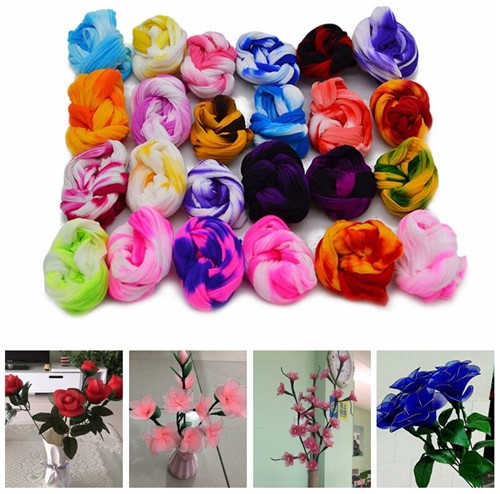 Nylon RoodWit 4 Twotone PAKje van 5 voor het maken van bloemen