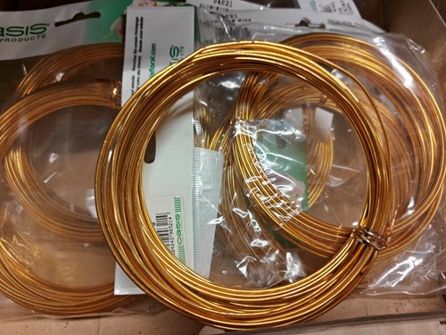 Oasis® Aluminium Wire/ Draad 2 mm 100 gram  goud 94621 geschikt voor sieraden
