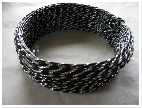 Oasis® Diamond Sensation Wire - 40-10106 zwart Aluminiumdraad met diamanteffect