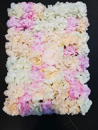 Flowerwall Flower Wall 40*60cm wit  Roze, Zalmkleur 