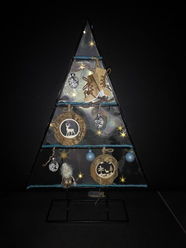 Frame Kerstboom ca. 60 cm met incl voet / stuk met horizontale liggers L39.0  h58.0