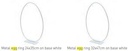 Metalen Frame Ei Metal egg ring 32x47cm on base WHITE Ei frame excl decoraties