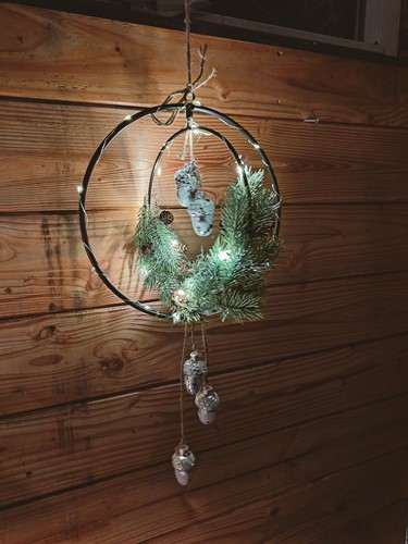 Metalen frame ring in ring movable Zwart 25cm Metalen ring
