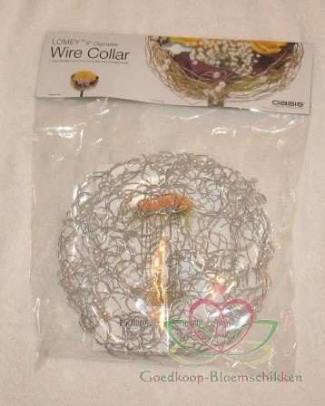 Oasis® Wire and Pearl Collar, Parelweb ZILVER Parelnet 20 cm