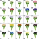 Tulp Tulpen 33cm bundel Fuchsia/wit/purple F14 / Bundel ca. 10st Real Touch foam
