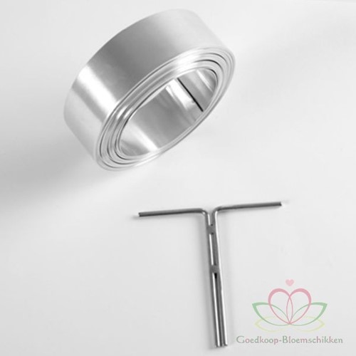 Aluminiumdraad Steen- Slang optiek 15MM Zilver 5 m Breed Aluminium