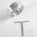 Aluminiumdraad Steen- Slang optiek 15MM Zilver 5 m Breed Aluminium