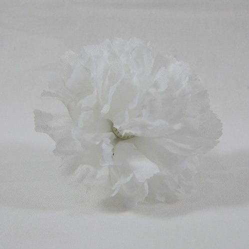 Anjerpick WIT stuk zijde bloemen