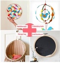 Bamboe ring Borduurring Flowerhoop met stelschroef 23/24 cm /stuk Bamboo bloemenring