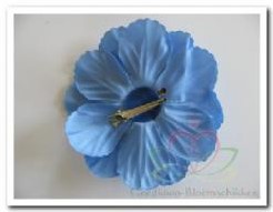 Blauwe Zijden bloem Gerbera Strass diamantjes 4''' Blauwe zijde bloemen Gerbera