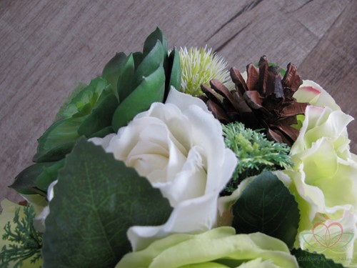 Bruidsboeket Brocante Succelent-Jute 