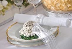 Parelband met Strass diamantjes en satijn, Wit/st 
