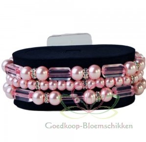 Corsage Polscorsage-armband Geo Flash Roze 