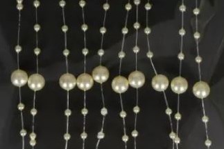 Parelketting Parelguirlande 15 meter Creme 3+8 mm 