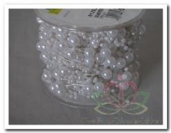 Parelketting Parelguirlande rol 15 meter wit 3+8 mm 