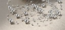 Parelketting Parelguirlande rol 15 meter ZILVER 3+8 mm 